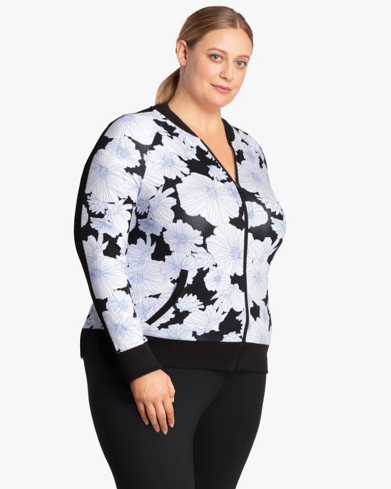 Front of plus size Dana Bomber by ActiveZone | Dia&Co | dia_product_style_image_id:118302